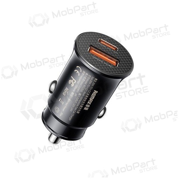 Cargador de coche Remax RCC358 30W USB-C/USB-A negro