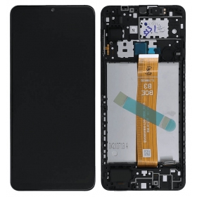 Samsung Galaxy A12s pantalla (negro) (con un marco) (Premium)