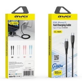 USB cable Awei CL-182i USB-C to Lightning 1.0m blanco