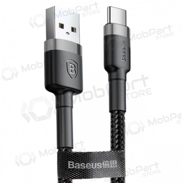 USB cable Baseus Cafule Type-C 1.0m 3.0A (gris-negro) CATKLF-BG1