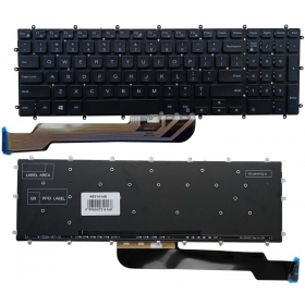 Teclado DELL Inspiron 5570, 5565, 7566, 7567, 3579, con retroiluminación.