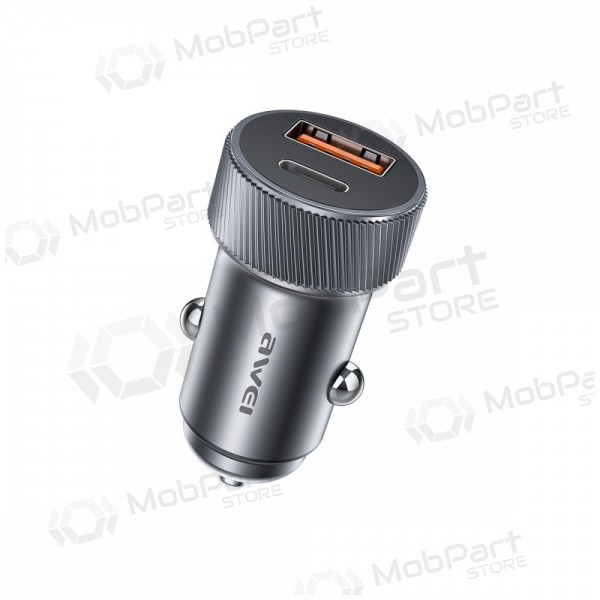 Cargador de coche Awei C-857 33W USB-C/USB-A negro