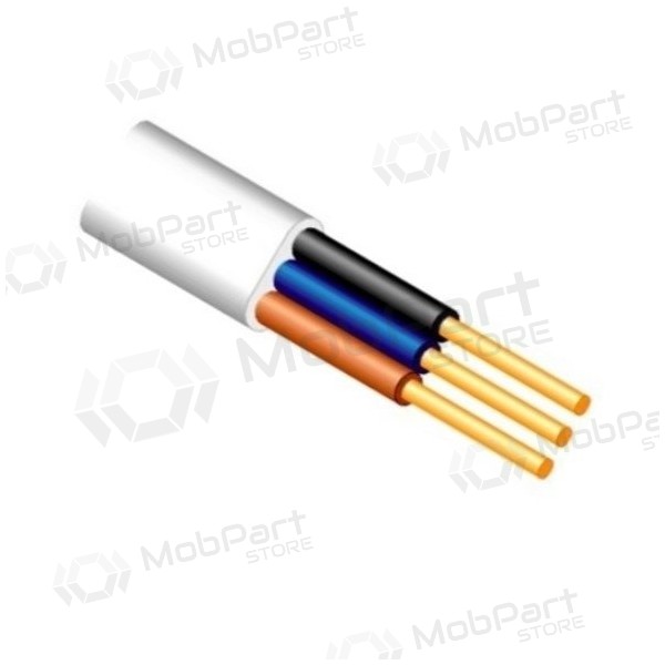 Cable de alimentación Lietkabelis YDYp 3x1.0 mm² de cobre PVC rollo de 100 m.