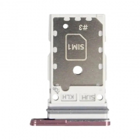 Samsung Galaxy S22 Ultra Dual Titular de la tarjeta SIM (Burgundy) (service pack) (original)