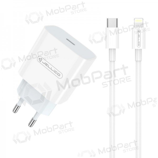 Cargador Jellico AK180 20W USB-C + USB-C to Lightning cable 1.0m blanco