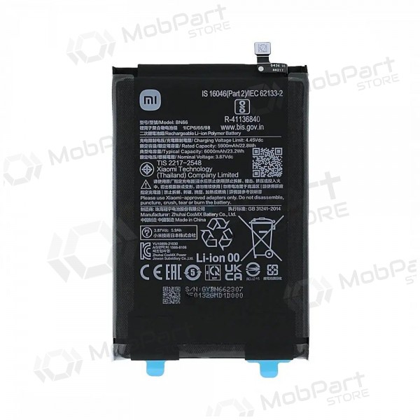 Xiaomi Poco C40 bateria, akumuliatorius (BN66) (original) Xiaomi Poco C40 bateria, akumuliatorius (BN66) (original)