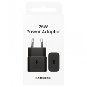 Cargador original Samsung EP-T2510NBEGEU 25W en el paquete negro