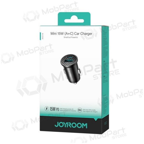 Cargador de coche Joyroom JR-CCN16 USB-A/USB-C 15W negro