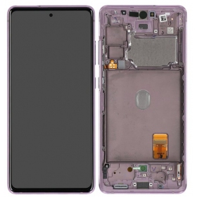 Ekranas Samsung G780/G781 S20 FE su lietimui jautriu stikliuku y rėmeliu Cloud Lavender Oled (real size)