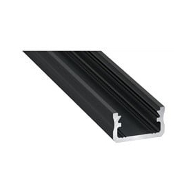 Aliuminis profilis Lumines LED juostoms A (negro, anoduotas, 3m)