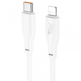 USB cable Hoco X93 60W USB-C to USB-C 1.0m blanco