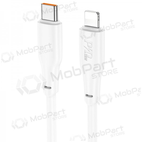 USB cable Hoco X93 60W USB-C to USB-C 1.0m blanco