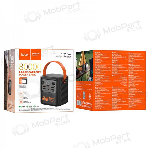 Batería externa Power Bank Hoco J152 Pro PD65W 80000mAh negro