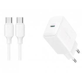 Cargador Joyroom JR-TCF20 USB-C PD20W + USB-C to USB-C cable 1.0m blanco