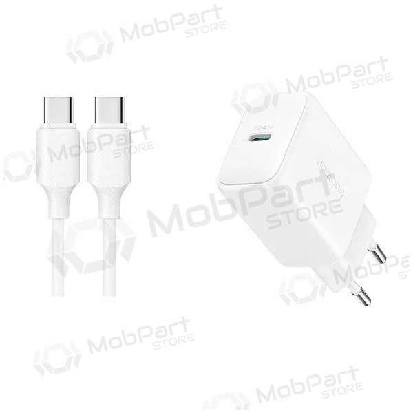 Cargador Joyroom JR-TCF20 USB-C PD20W + USB-C to USB-C cable 1.0m blanco