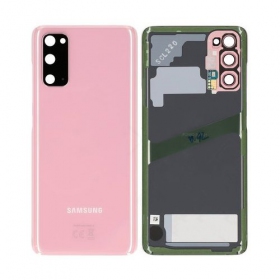 Samsung G981F / G980 Galaxy S20 tapa trasera de la batería rosado (Cloud Pink) (usada grade A, original)