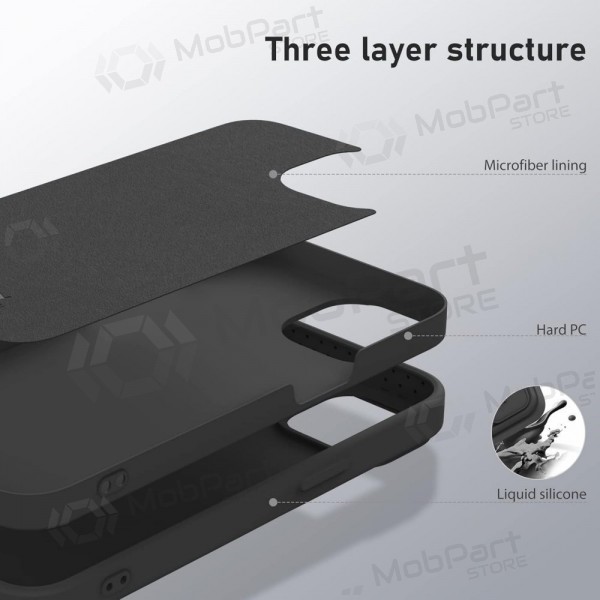 Apple iPhone 15 Plus funda „Nillkin Silicone“ (negro)