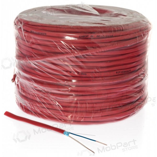Cable ignífugo apantallado Bitner YnTKSYekw 2x1mm (100m, Eca, monolítico)