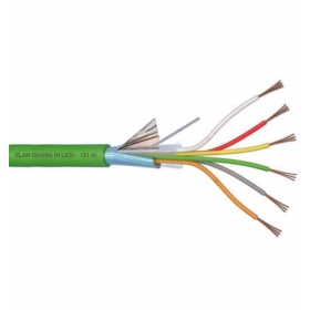 ELAN sin halógenos, apantallado cable de seguridad 6x0.22 (verde)