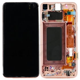 Samsung Galaxy Galaxy S10e pantalla (rosado) (con un marco) (original)