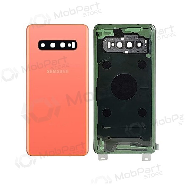 Samsung G973 Galaxy S10 tapa trasera de la batería rosado (Flamingo Pink) (usada grade C, original) Samsung G973 Galaxy S10 tapa trasera de la batería rosado (Flamingo Pink) (usada grade C, original)