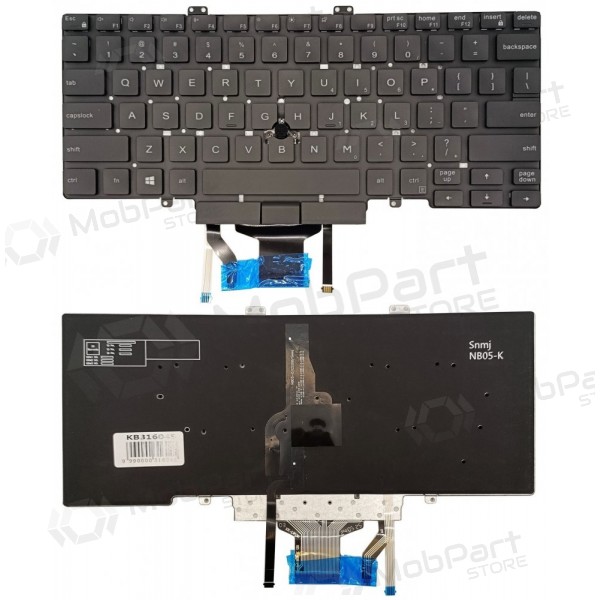 Teclado DELL Latitude 5400, su „trackpoint“