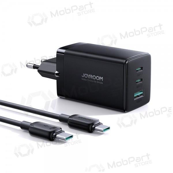 Cargador buitinis Joyroom GaN JR-TCG01 2xUSB-C/USB-A 65W + USB-C cable 1.2m negro