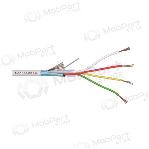ELAN cable de seguridad estañado, apantallado 4x0.22