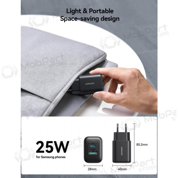 Cargador Joyroom JR-TCF13 USB-C/USB-A 25W negro