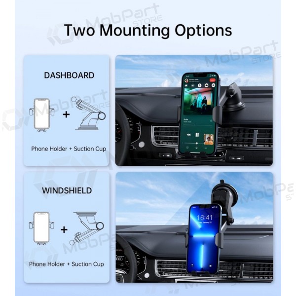 Automobilinis laikiklis-cargador Choetech T203-F 15W Gravity Car Charger Holder negro