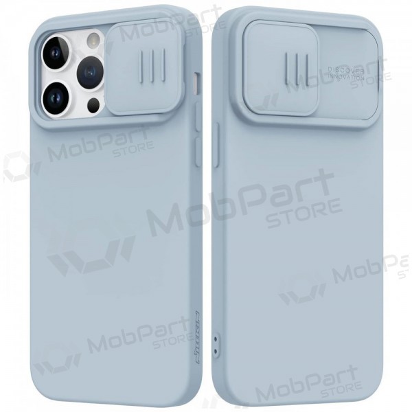 Apple iPhone 15 Pro Max funda „Nillkin Silicone“ (gris)