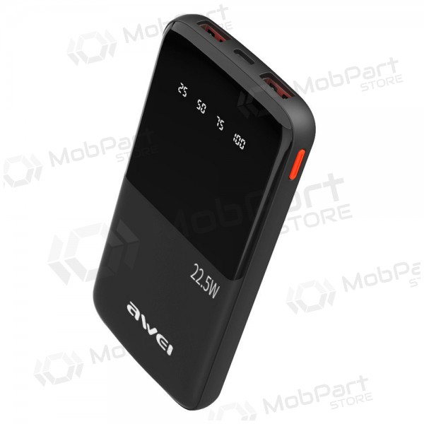 Batería externa Power Bank Awei P10K 22.5W 10000mAh negro