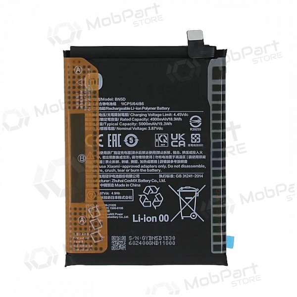 Xiaomi Redmi Note 11, Note 11S bateria, akumuliatorius (BN5D) (original) Xiaomi Redmi Note 11, Note 11S bateria, akumuliatorius (BN5D) (original)