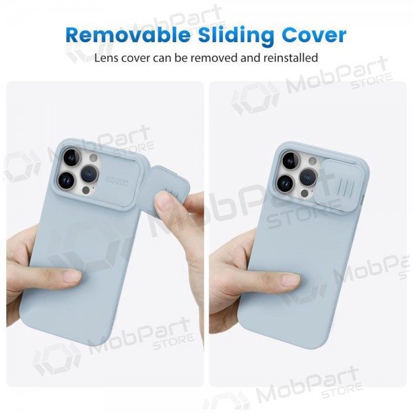 Apple iPhone 15 Pro Max funda „Nillkin Silicone“ (gris)