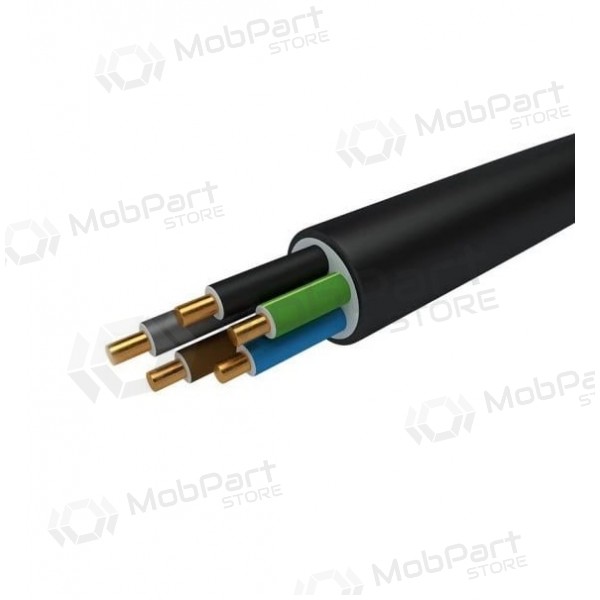 Cable de energía Faber N2XH-J 5x4 mm² de cobre XLPE CPR B2ca 0.6/1 kV monolítico.