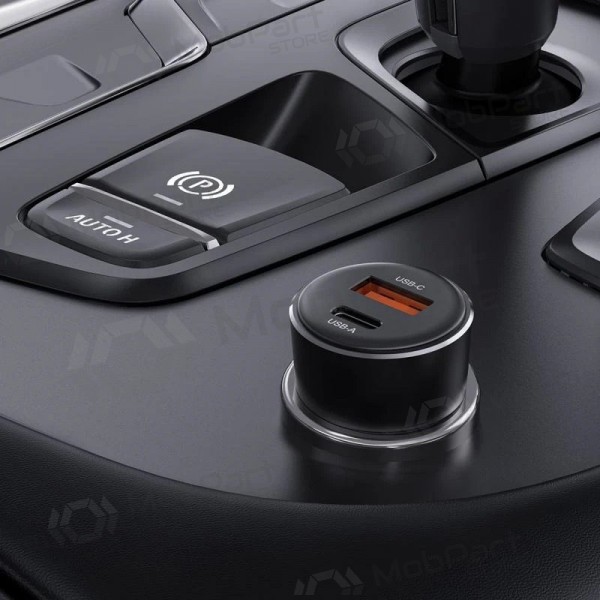 Cargador de coche Acefast B12 60W USB-C/USB-A negro
