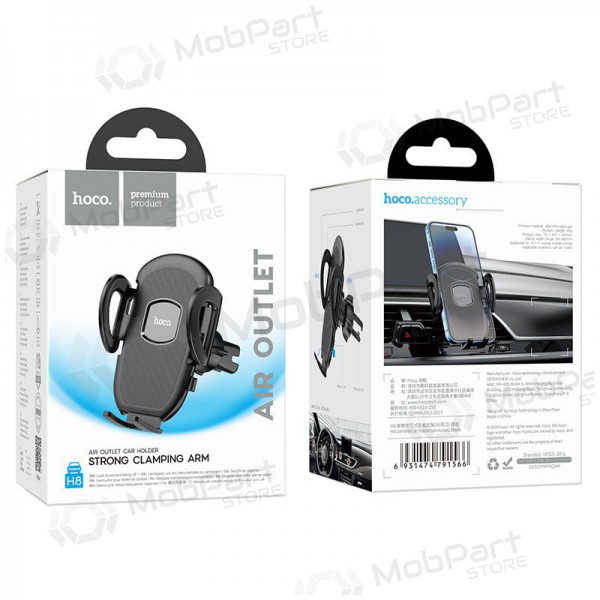 Soporte para teléfono de coche Hoco H8 (air vent) negro