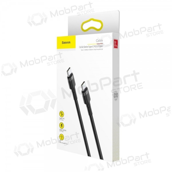USB cable Baseus Cafule PD60W Type-C 2.0m gris-negro CATKLF-HG1