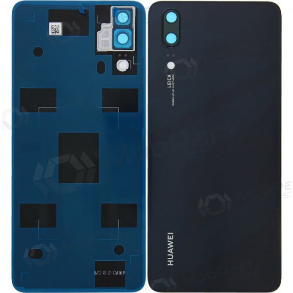 Huawei P20 tapa trasera de la batería (negro) (usada grade C, original)