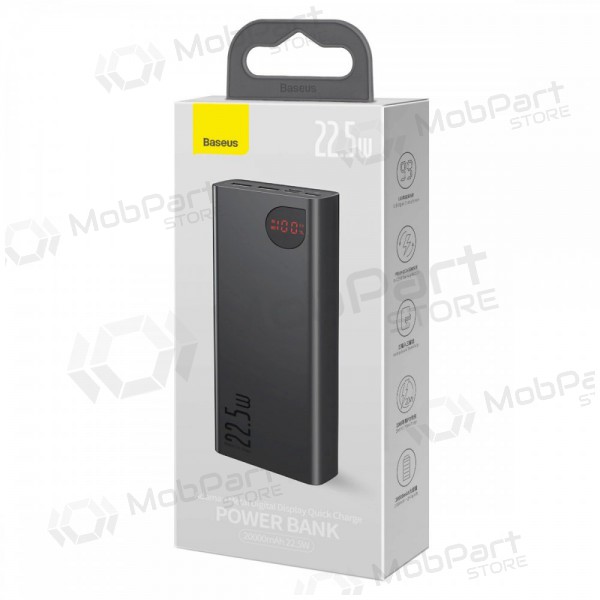 Batería externa Power Bank Baseus Adaman 22.5W 20000mAh + Type-C 0.3m negro PPAD070101