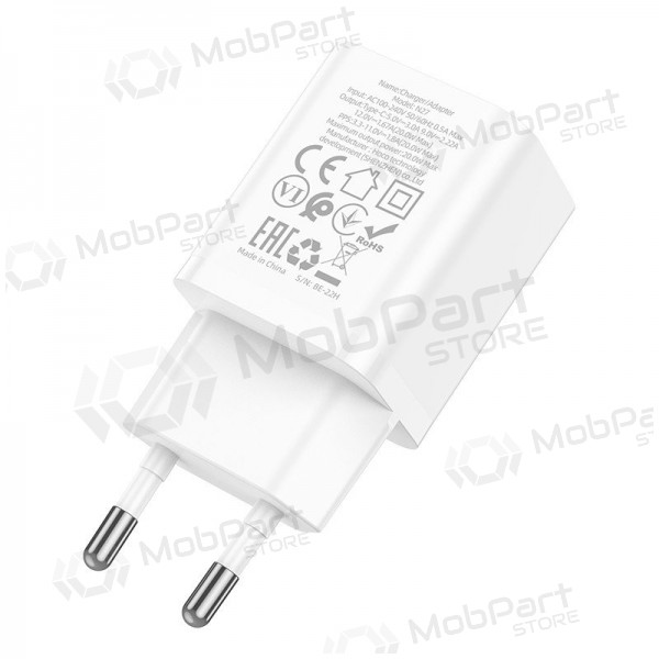 Cargador buitinis Hoco N27 Innovative PD20W blanco