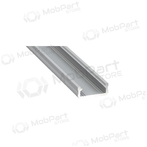 Aliuminis paviršinis profilis Lumines LED juostoms D (gris, 2m) 