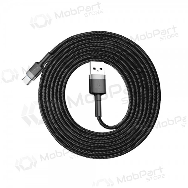 Cable USB Baseus Cafule Tipo C 2m 2A (gris-negro) CATKLF-CG1