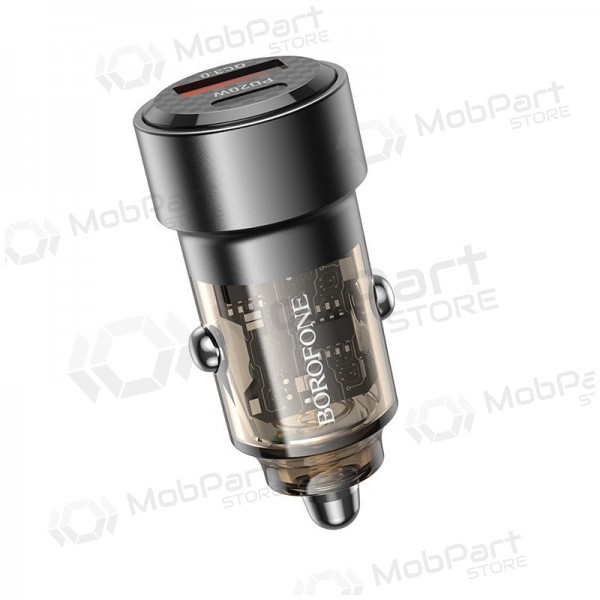 Cargador automobilinis Borofone BZ20 PD20W+QC3.0 38W negro