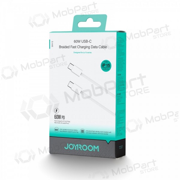 USB cable Joyroom S-A45 USB-C to USB-C 60W 1.0m blanco