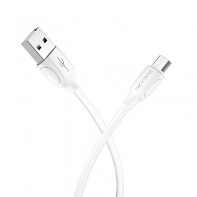 USB cable Borofone BX19 USB-A to MicroUSB 1.0m blanco