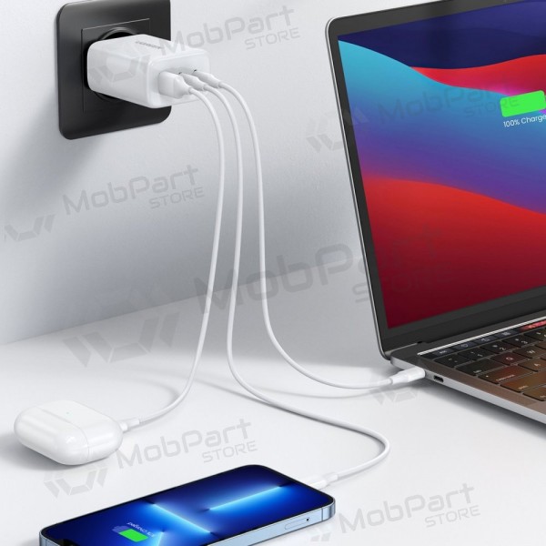 Cargador buitinis Ugreen CD275 2xUSB-C/USB-A 65W blanco