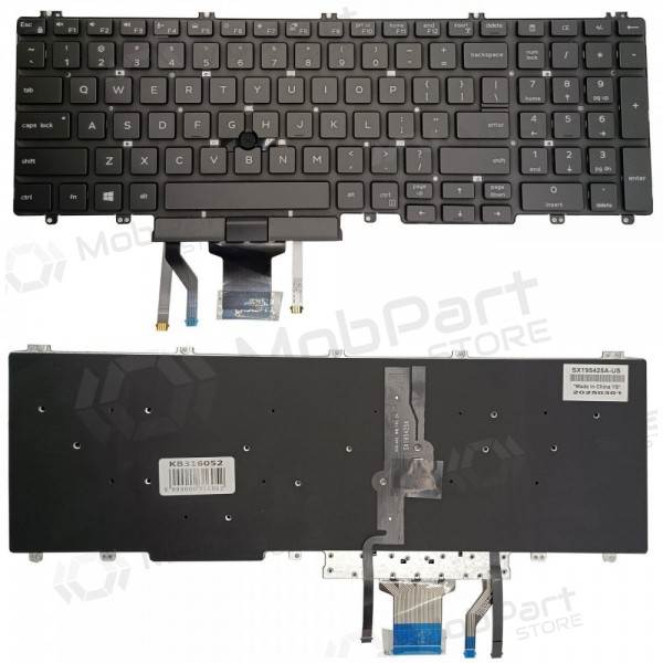 Teclado DELL Latitude 5500, su pašvietimu y „trackpoint“