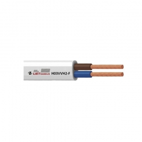 Cable flexible Lietkabelis OMYp 2x1.0 mm² de cobre PVC CPR Eca 300 V 100 m carrete.