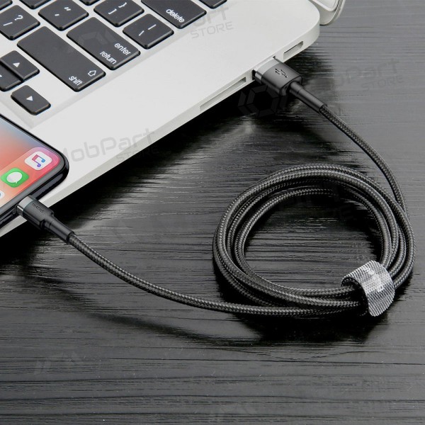 USB cable Baseus Cafule USB-A to Lightning 1.5A 2.0m gris-negro CALKLF-CG1
